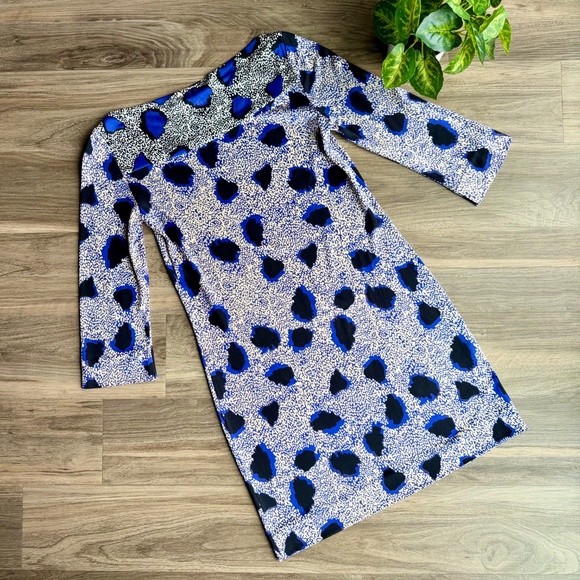 Diane von Furstenberg Ruri Cheetah Print Silk Shift Dress – Size 6 - Picture 9 of 12